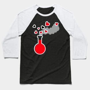 Elixir of Love - Red Potion Laboratory Flask with Hearts Baseball T-Shirt